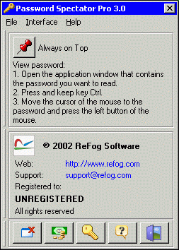 Password Spectator Lite Screenshot